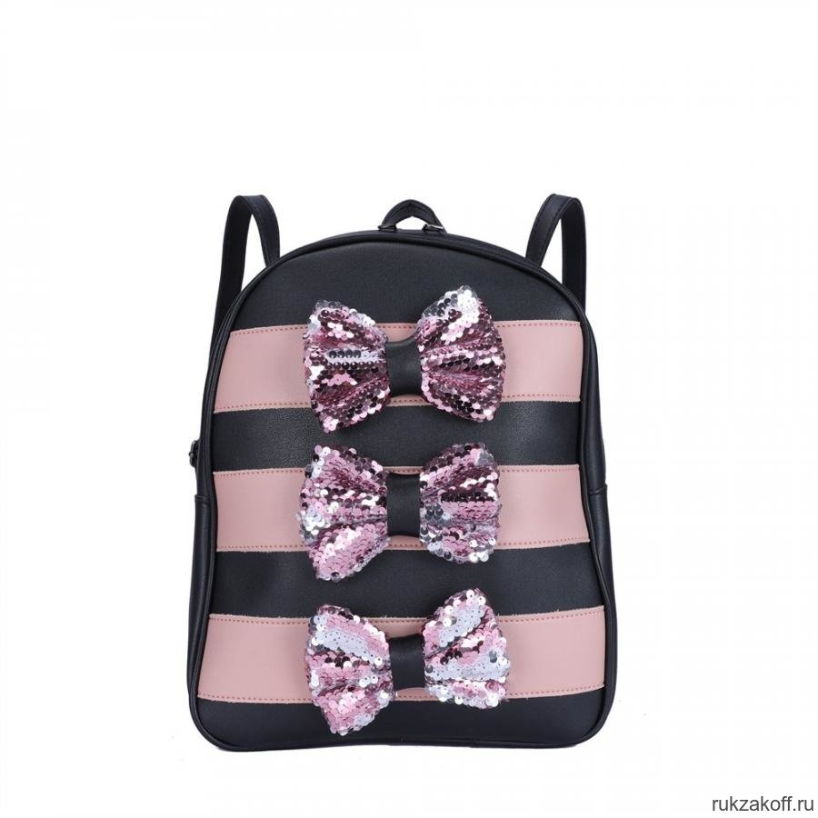 Рюкзак с сумочкой OrsOro DW-989 Чёрно-розовый