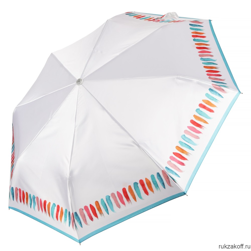 Женский зонт Fabretti UFLS0036-9 облегченный,  автомат, 3 сложения, сатин голубой
