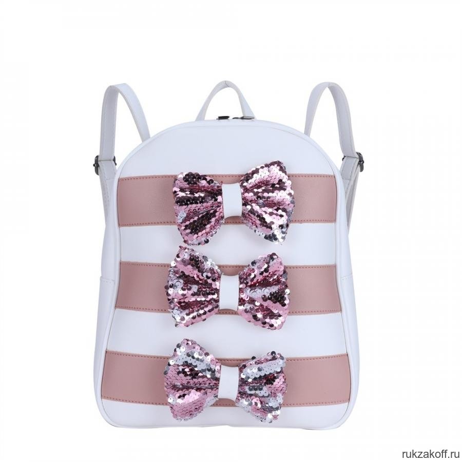 Рюкзак с сумочкой OrsOro DW-989 Бело-розовый
