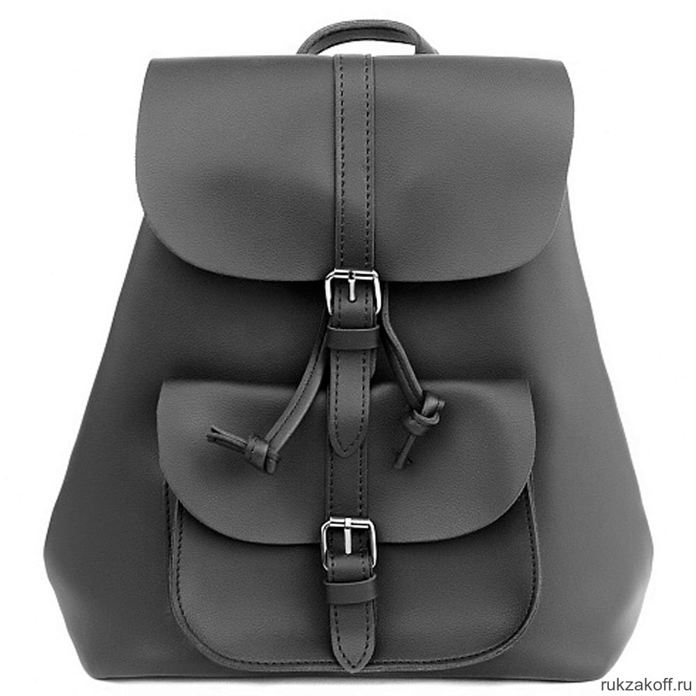 Рюкзак с карманом (черный)