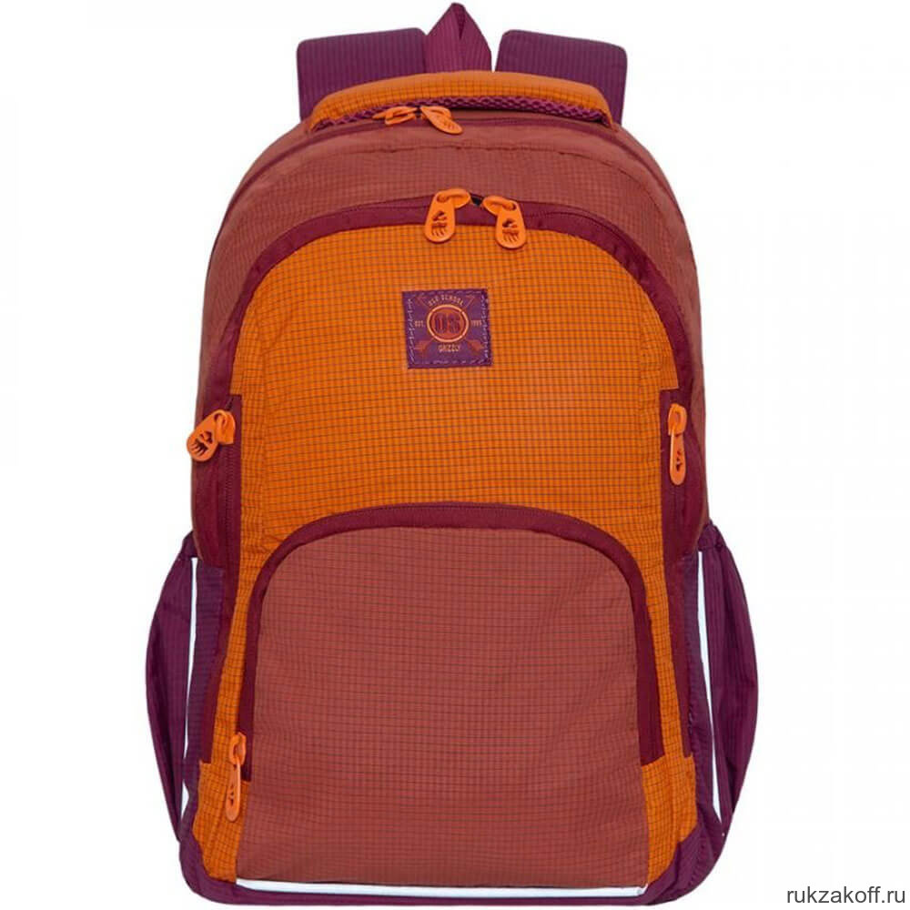 Рюкзак Grizzly RD-143-3 бордовый - оранжевый