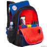 Рюкзак школьный Grizzly RB-154-2 черный - голубой