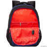 Рюкзак школьный Grizzly RB-154-2 черный - голубой