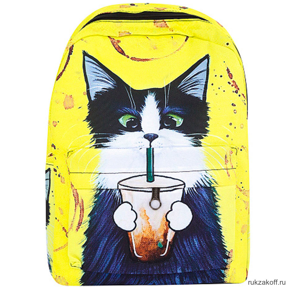 Рюкзак "Уютный кот" (желтый)