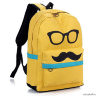 Рюкзак с усами и очками желтый