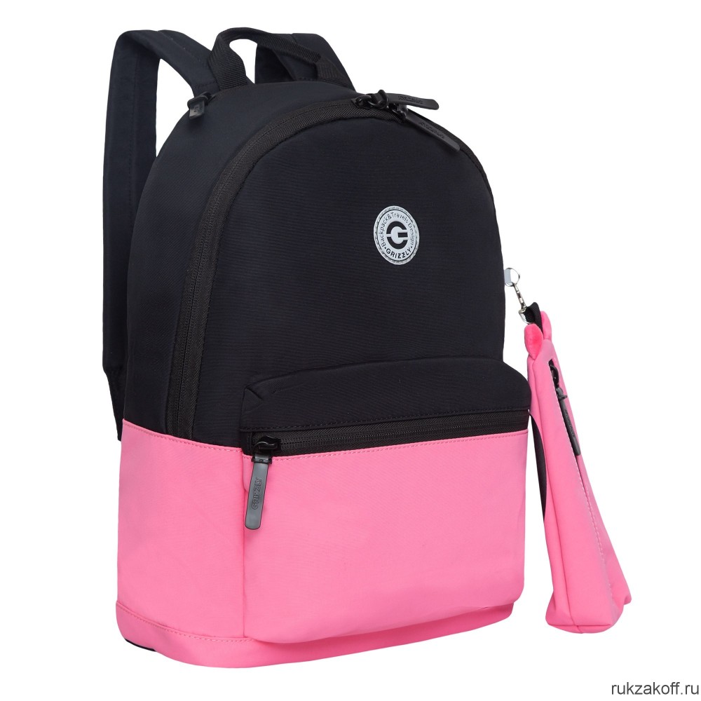 Рюкзак GRIZZLY RXL-323-4 черный - розовый