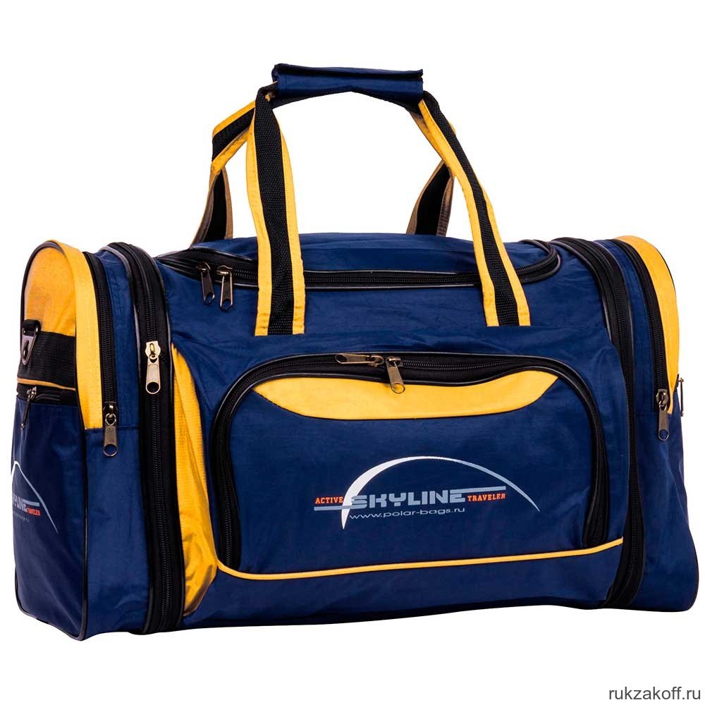 Спортивная сумка Polar 6067-1 Синий (желтые вставки)