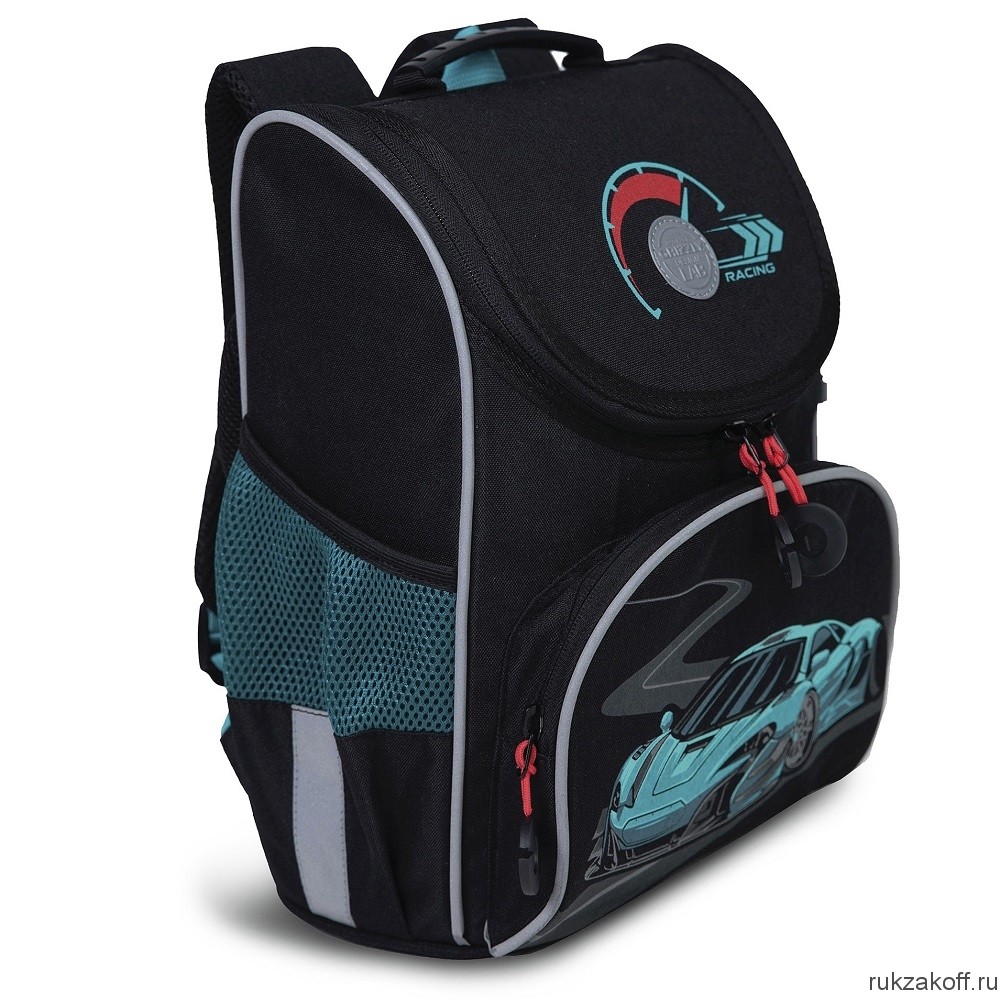 Рюкзак школьный с мешком GRIZZLY RAm-285-3 черный