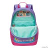 Рюкзак школьный GRIZZLY RG-363-1 фиолетовый - розовый