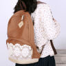 Рюкзак с кружевами Laces Tight коричневый