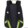 Рюкзак школьный Grizzly RB-151-3 черный - салатовый