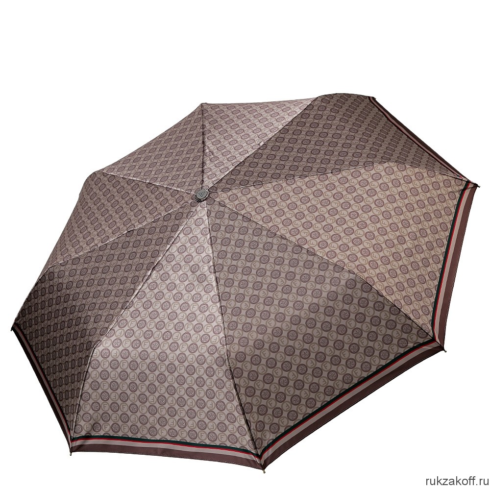 Женский зонт Fabretti L-20194-12 облегченный автомат, 3 сложения,cатин коричневый