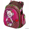 Школьный рюкзак-ранец Hummingbird коричнево-розового цвета с ярким принтом