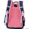 Рюкзак школьный в комплекте с пеналом Sun eight SE-2714 Тёмно-синий/Розовый