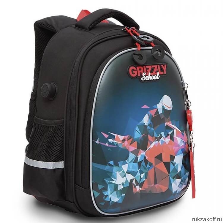 Рюкзак школьный Grizzly RAz-187-7 черный