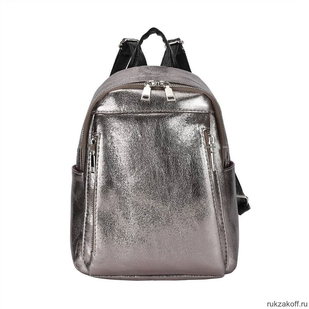 Рюкзак OrsOro DW-958 Чернёное серебро металлик
