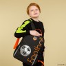 Рюкзак школьный GRIZZLY RB-351-1 черный - оранжевый