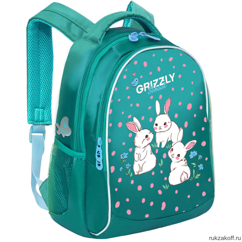 Рюкзак школьный Grizzly RG-168-4 зеленый