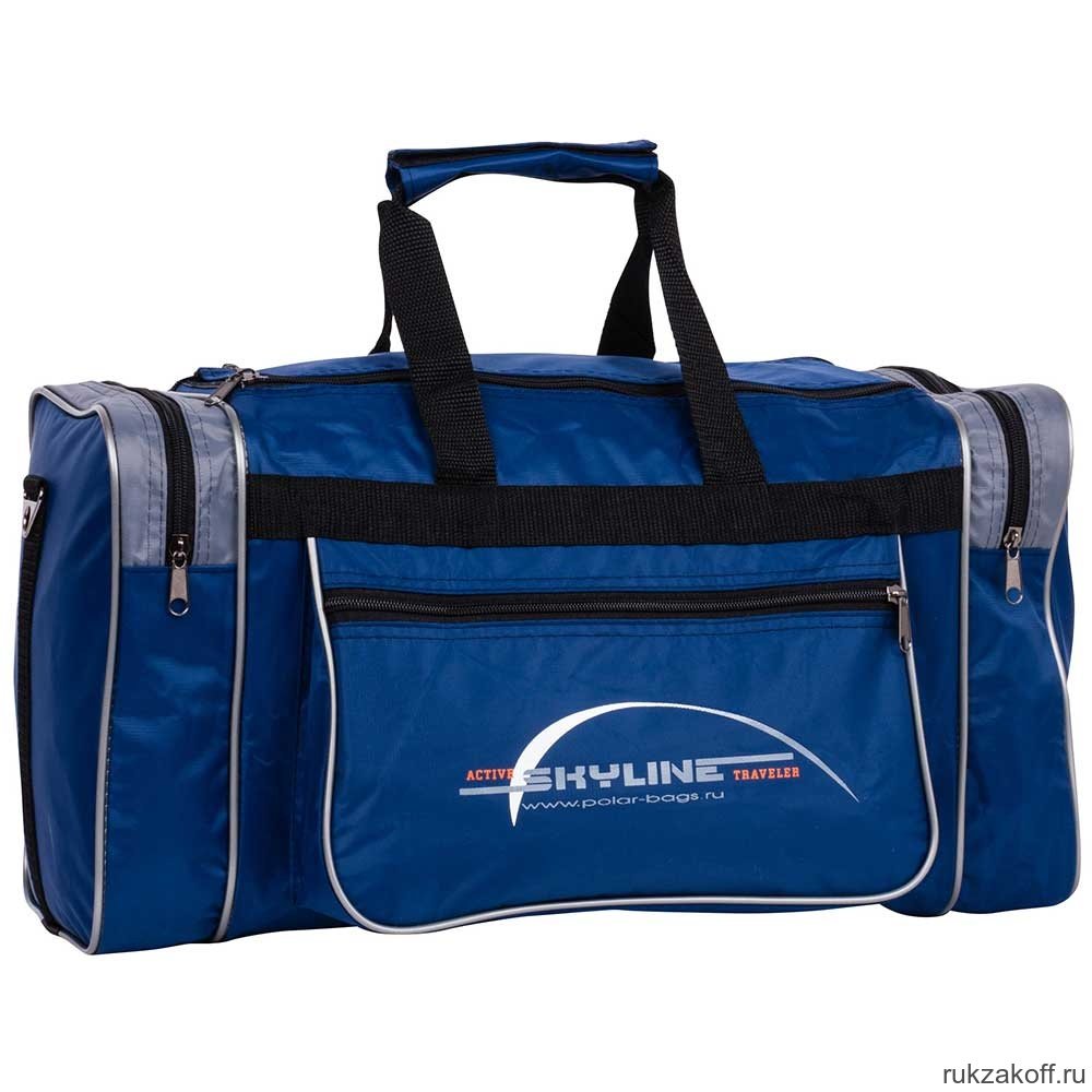 Спортивная сумка Polar 6009с Синий (серые вставки)