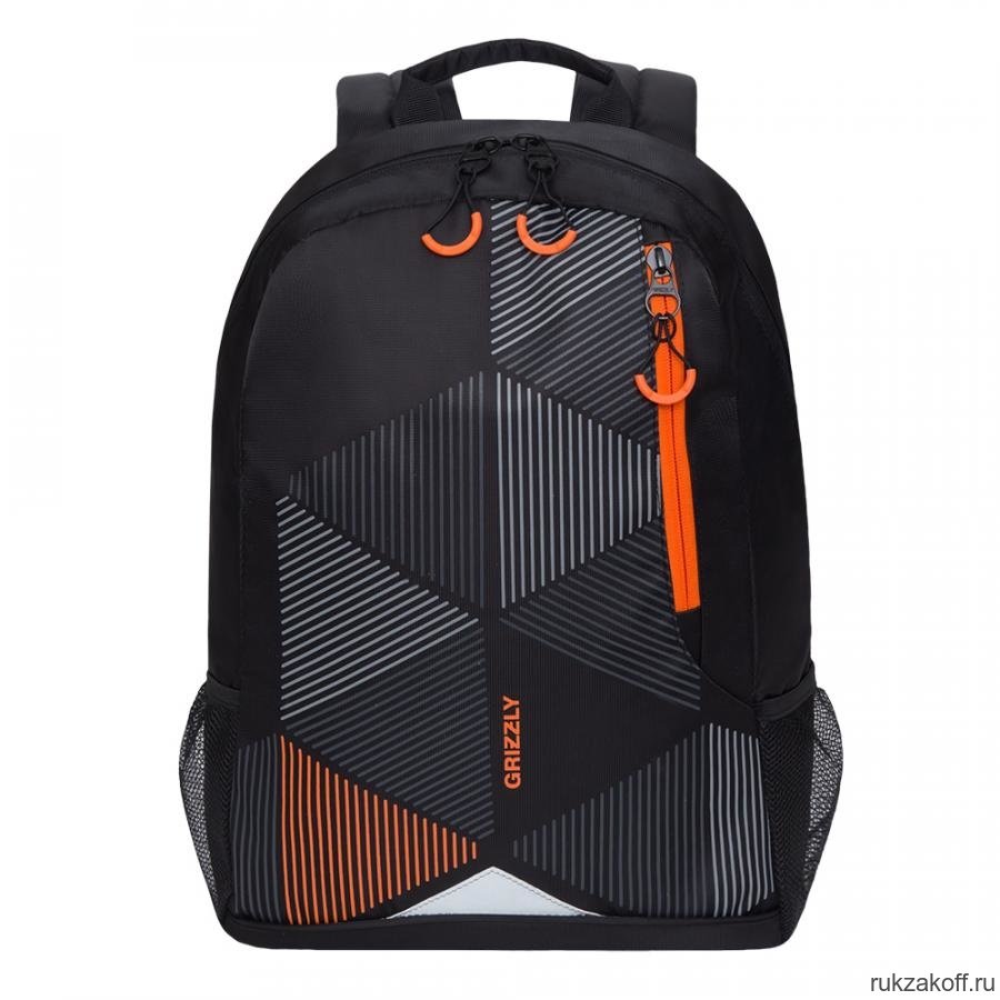 Рюкзак Grizzly RQ-011-3 Черный - оранжевый