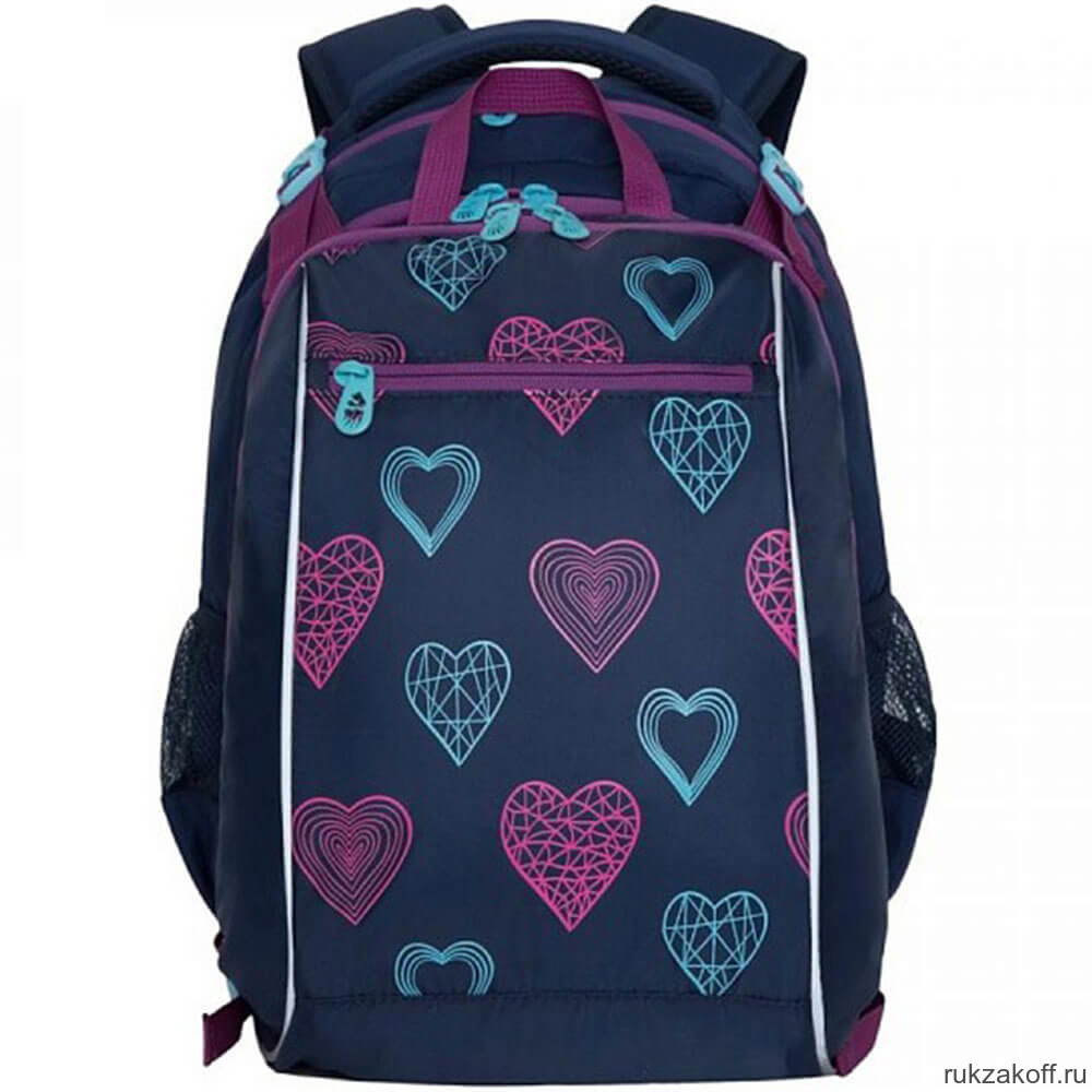 Рюкзак школьный с мешком Grizzly RG-064-1 Синий
