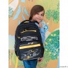 Рюкзак школьный GRIZZLY RB-254-1 черный - желтый