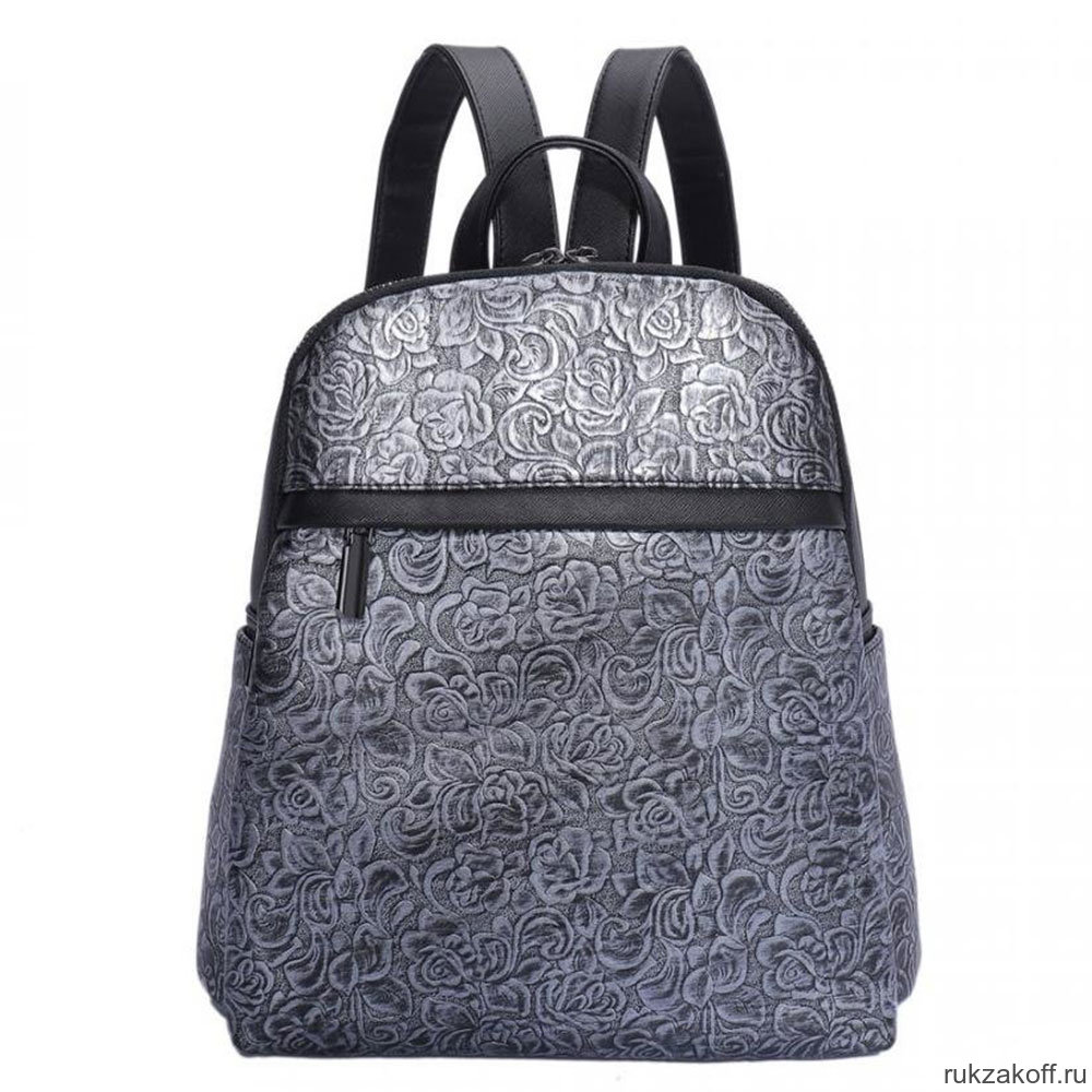 Рюкзак OrsOro DS-0072 Цветы - чернённое серебро
