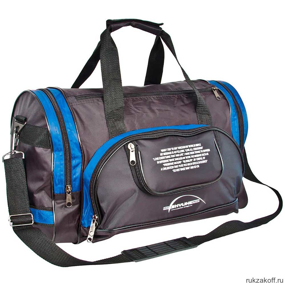 Спортивная сумка Polar П02с Черный (синие вставки)