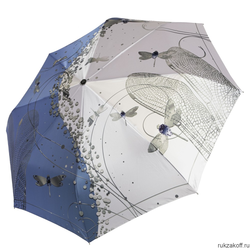 Женский зонт Fabretti UFS0026-1 автомат, 3 сложения, сатин белый