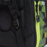 Рюкзак школьный Grizzly RAf-193-8 черный - салатовый