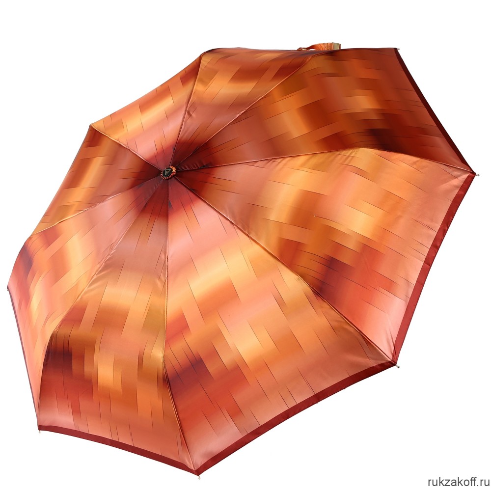 Женский зонт Fabretti UFS0010-6 автомат, 3 сложения, сатин оранжевый