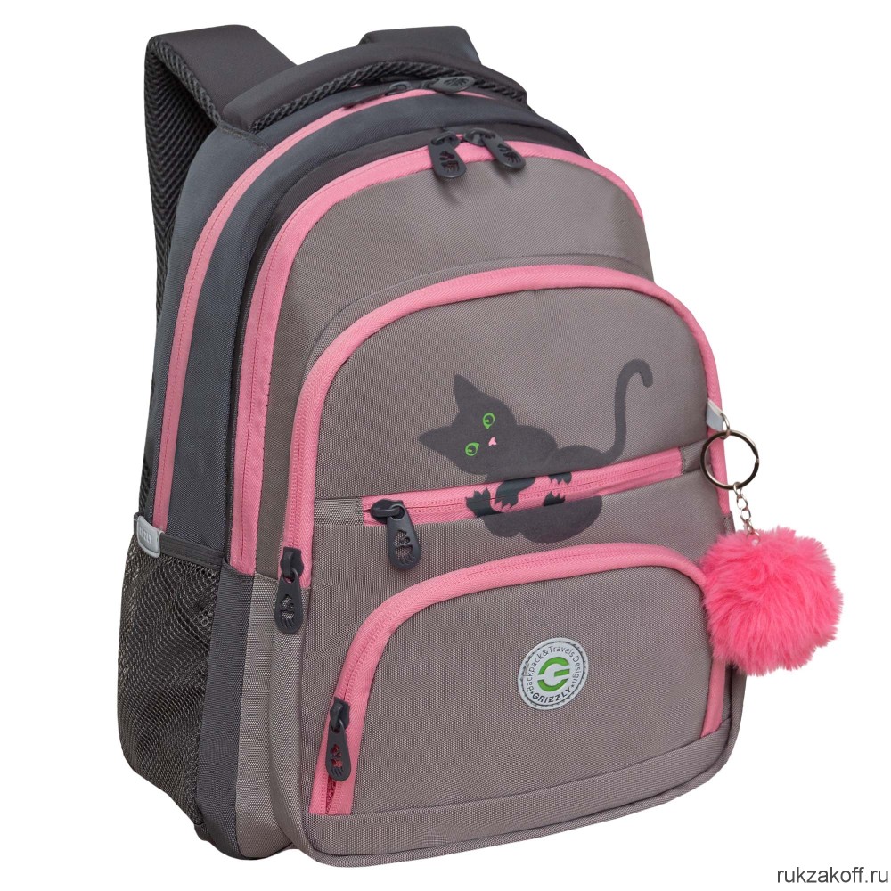 Рюкзак школьный GRIZZLY RG-362-1 серый