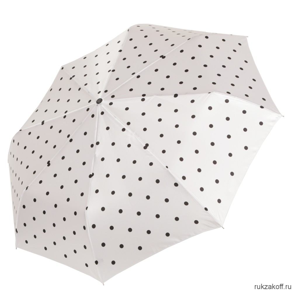 Женский зонт Fabretti UFS0015-30 автомат, 3 сложения, сатин черно-белый