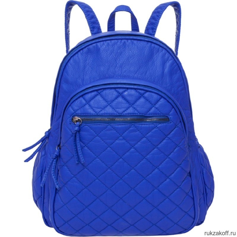 Женский кожаный рюкзак Orsoro d-193 синий
