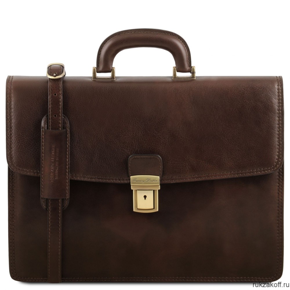 Мужской портфель Tuscany Leather Amalfi Темно-коричневый