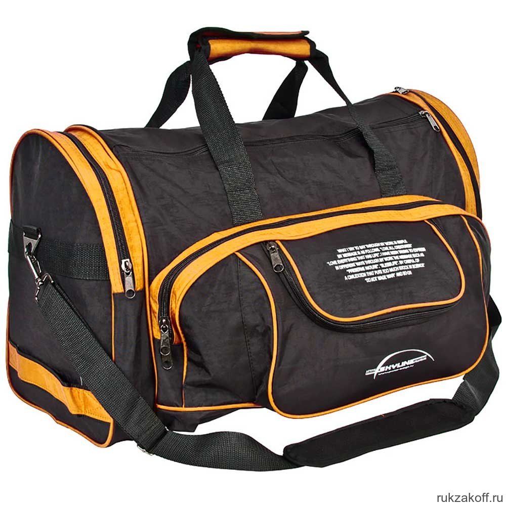 Спортивная сумка Polar 6066с Черный (желтые вставки)