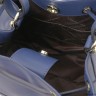 Minerva - Кожаная сумка-бакет (Темно-синий)