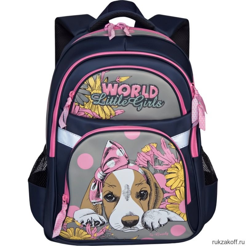 Школьный рюкзак Grizzly Bow Puppy Blue Rg-766-1