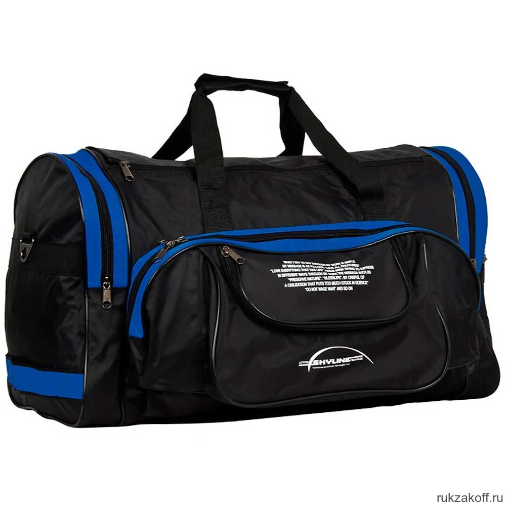 Спортивная сумка Polar П01 Черный (синие вставки)