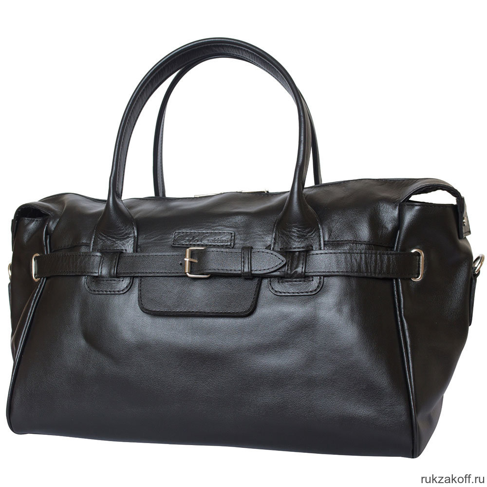 Кожаная дорожно-спортивная сумка Carlo Gattini Adamello black