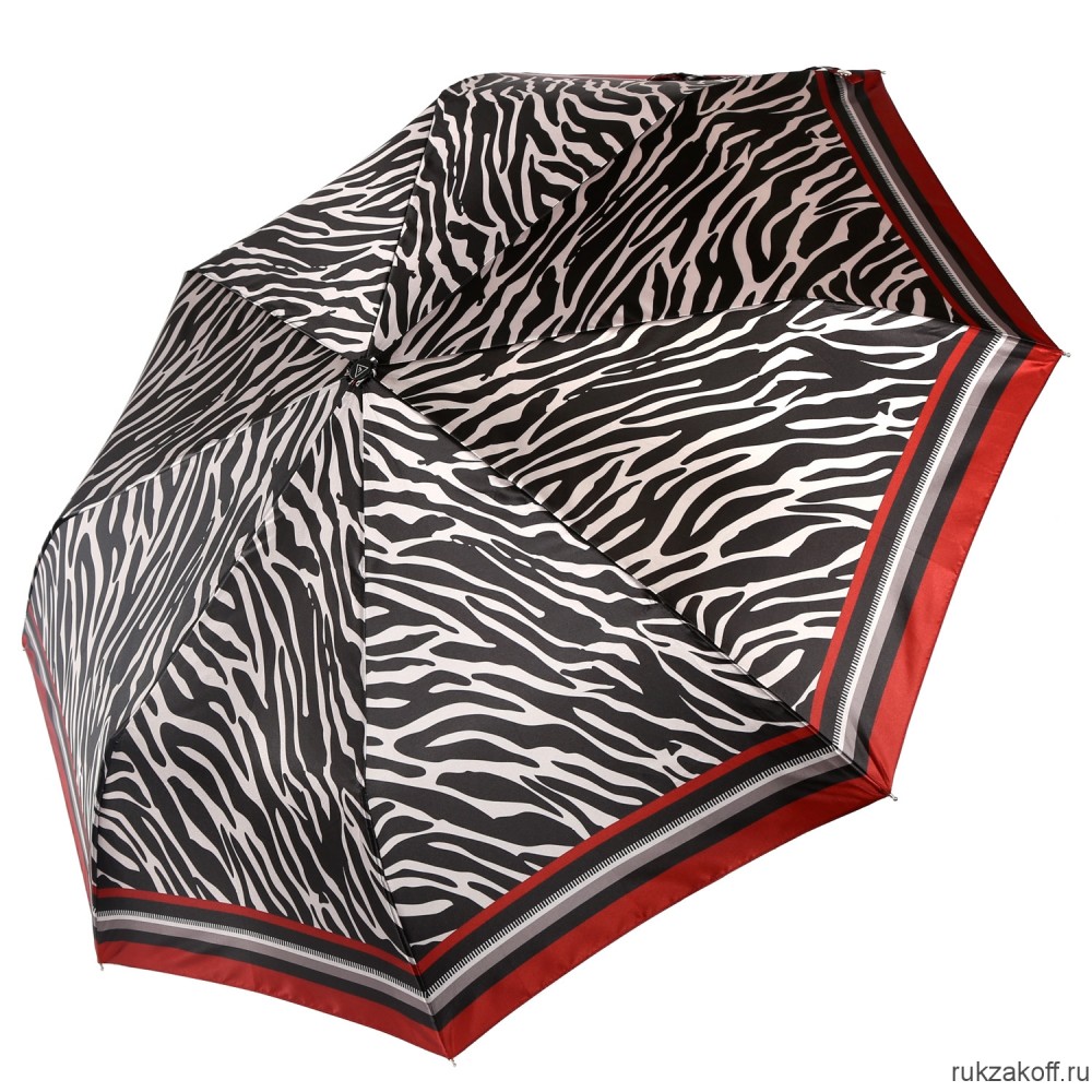 Женский зонт Fabretti UFS0017-4 автомат, 3 сложения, сатин красный